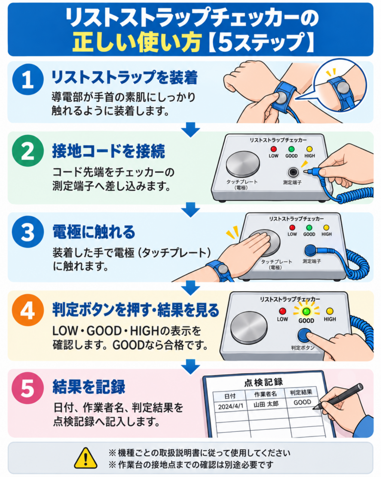 リストストラップチェッカー正しい使い方